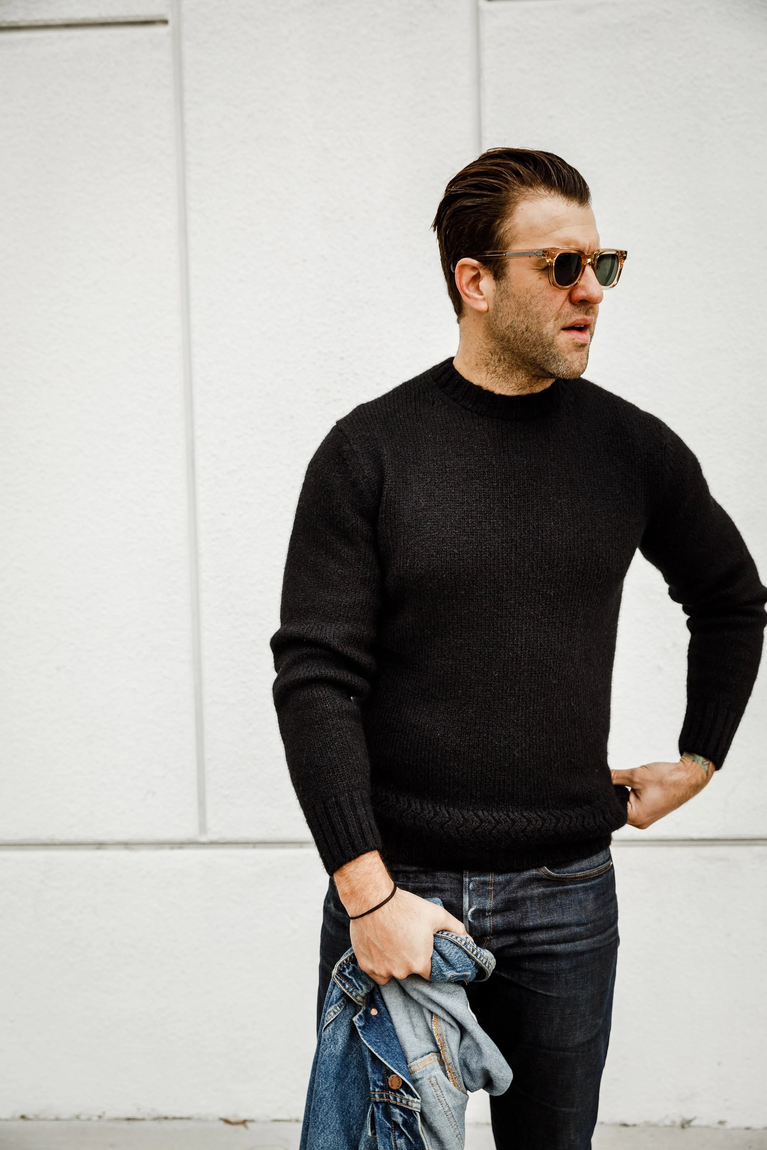 3sixteen - Alpaca Crewneck - Black