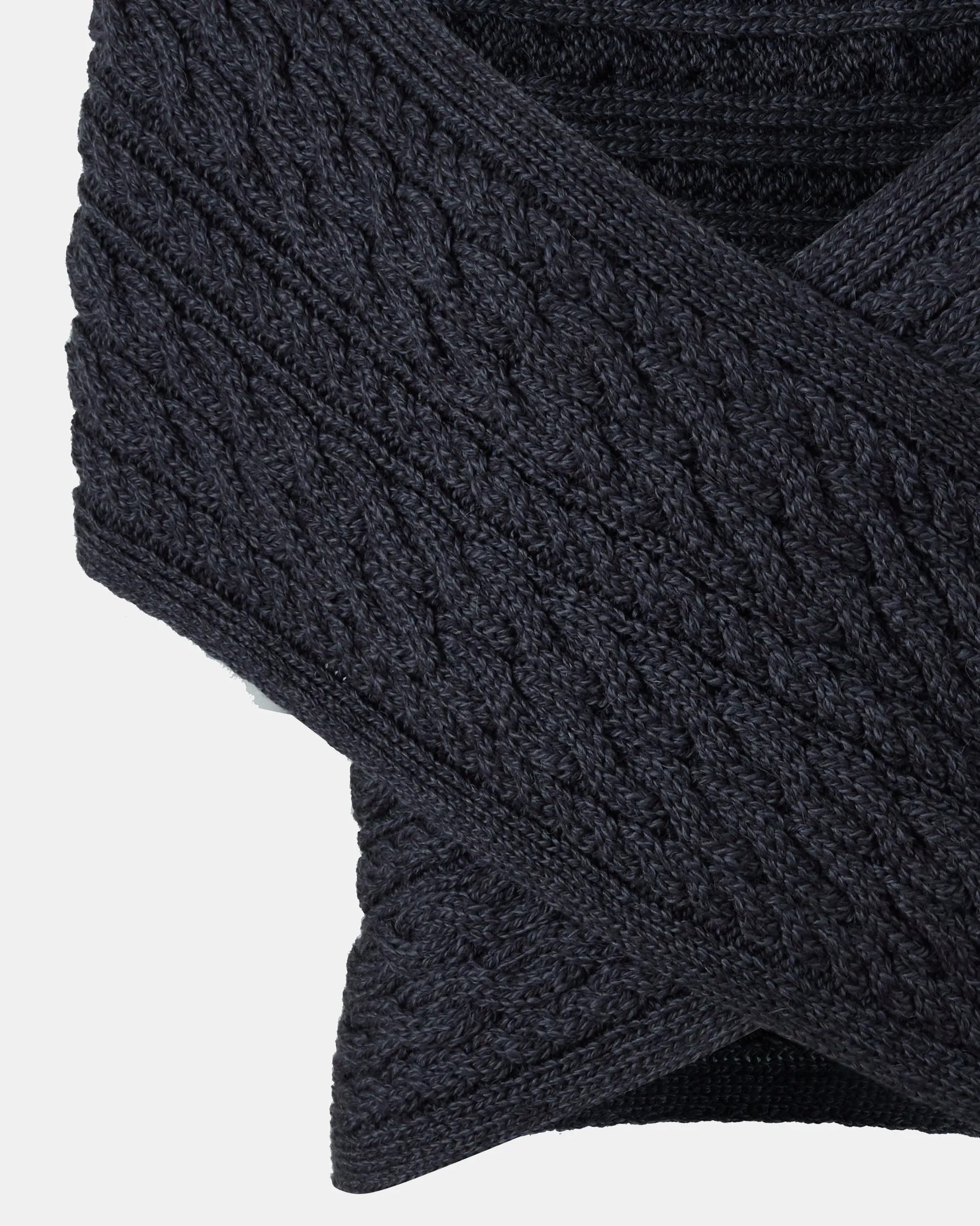 Aran Crossover Wrap | Charcoal