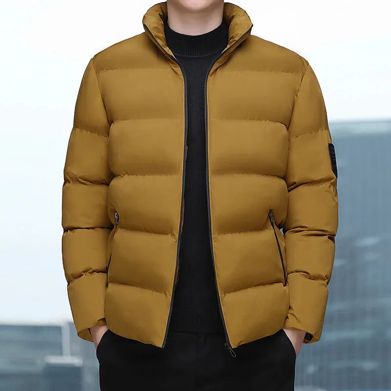 Autumn Thick Hooded Cotton Parkas Coat Male Winter Warm Waterproof Jacket Mens Fashion Casual Slim Jacket Men Parkas