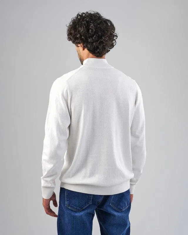 BASIC HIGH NECK SWEATER  - OFF WHITE