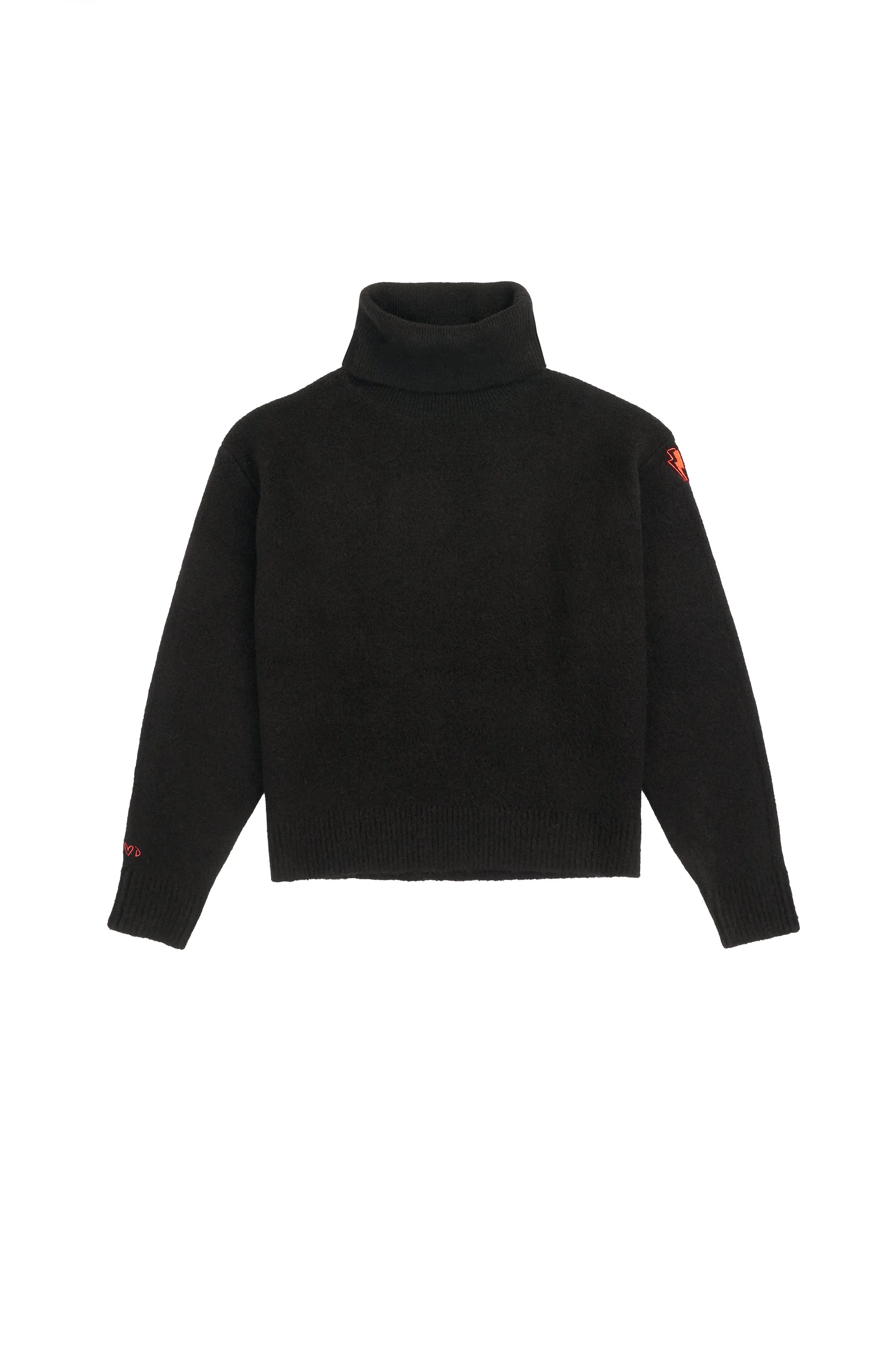 Black Turtleneck Knitted Jumper