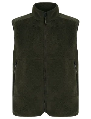 Calixto Teddy Borg Fleece Gilet Body Warmer in Deep Depths - Tokyo Laundry