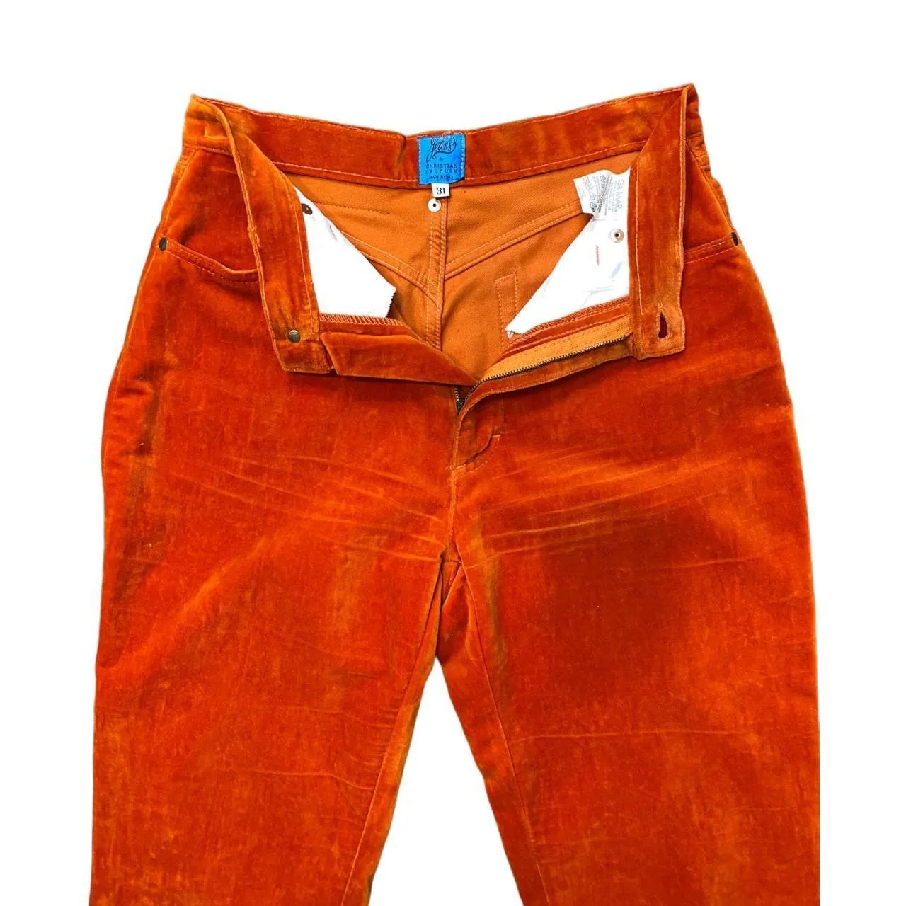 Christian Lacroix Velvet Orange Trousers