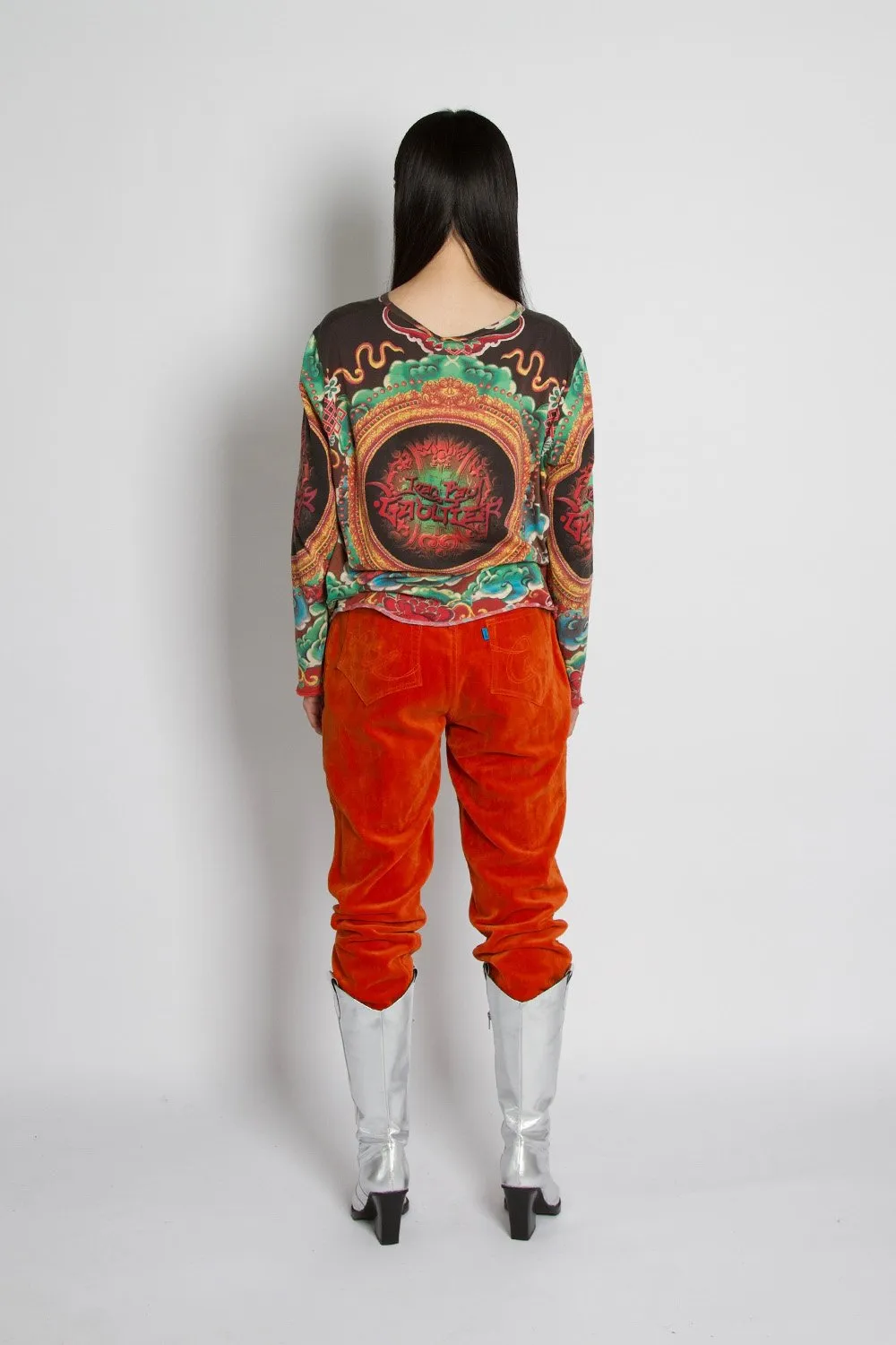 Christian Lacroix Velvet Orange Trousers