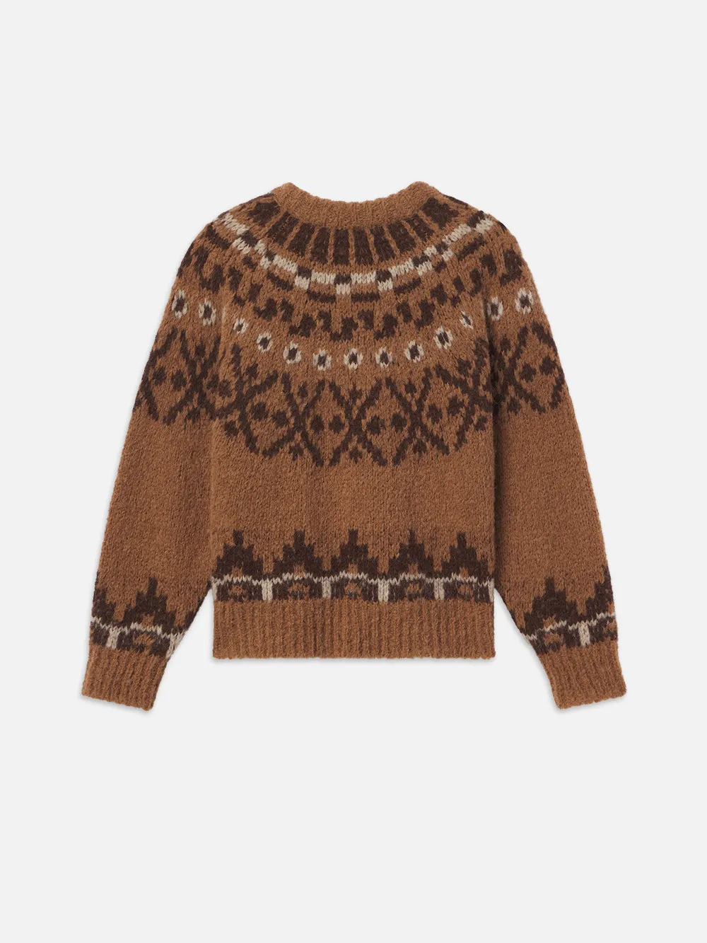 Fair Isle Sweater -- Camel Multi