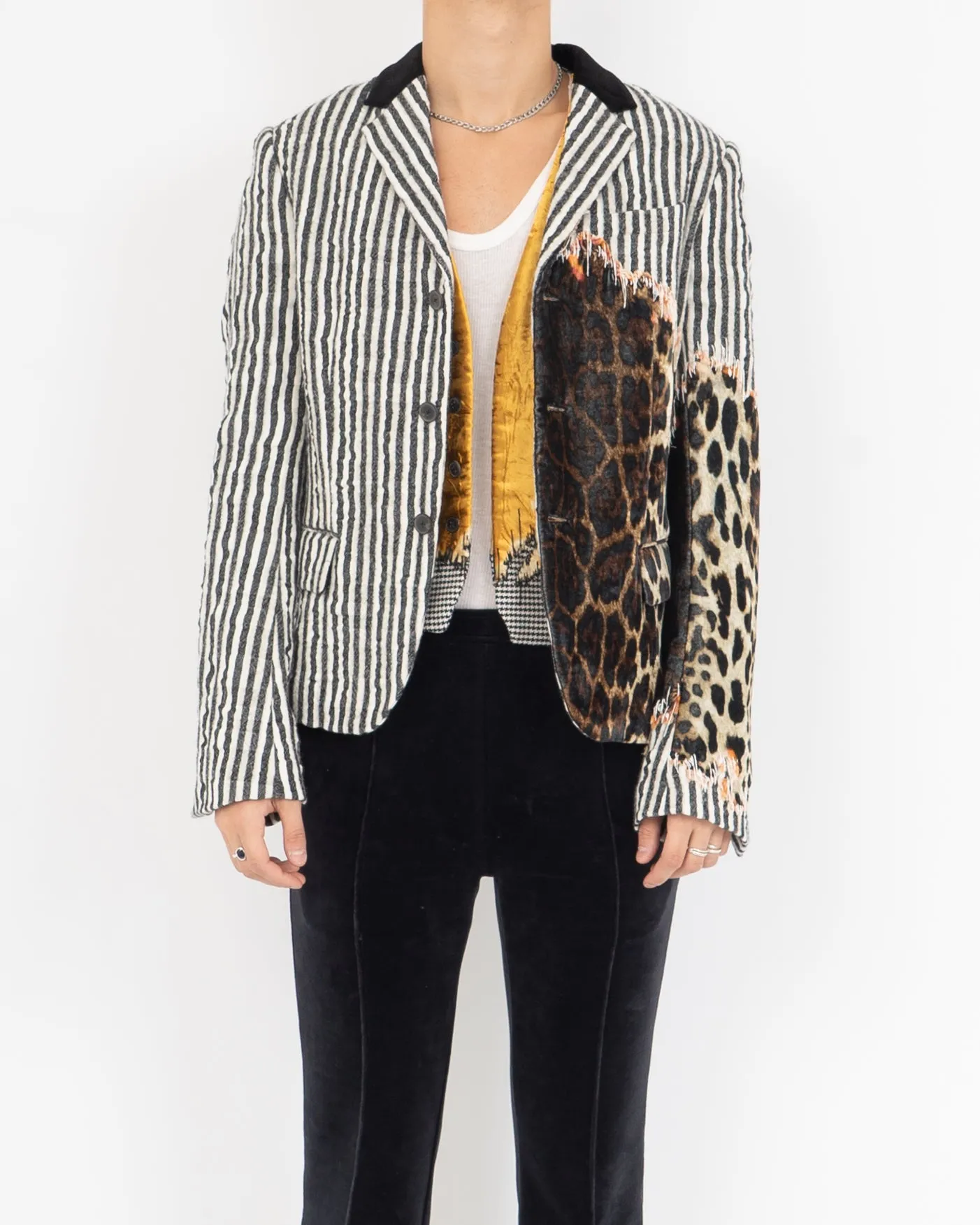 FW17 Cashmere Velvet Leopard Sample Blazer