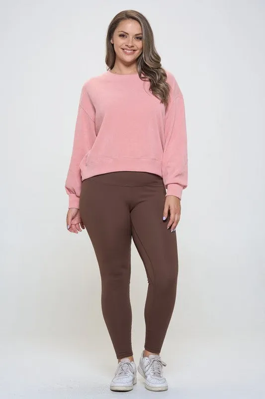 Hazel Blues® |  Yelete Fleece Lined High Waisted Leggings