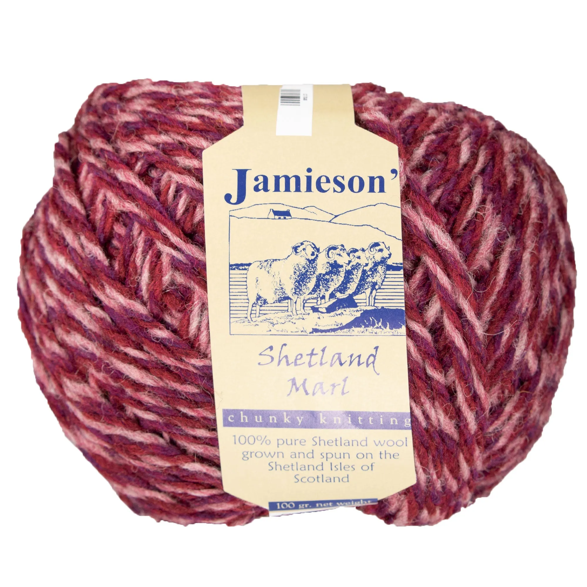 Jamieson's of Shetland Marl Chunky Yarn - 2113 Carnation