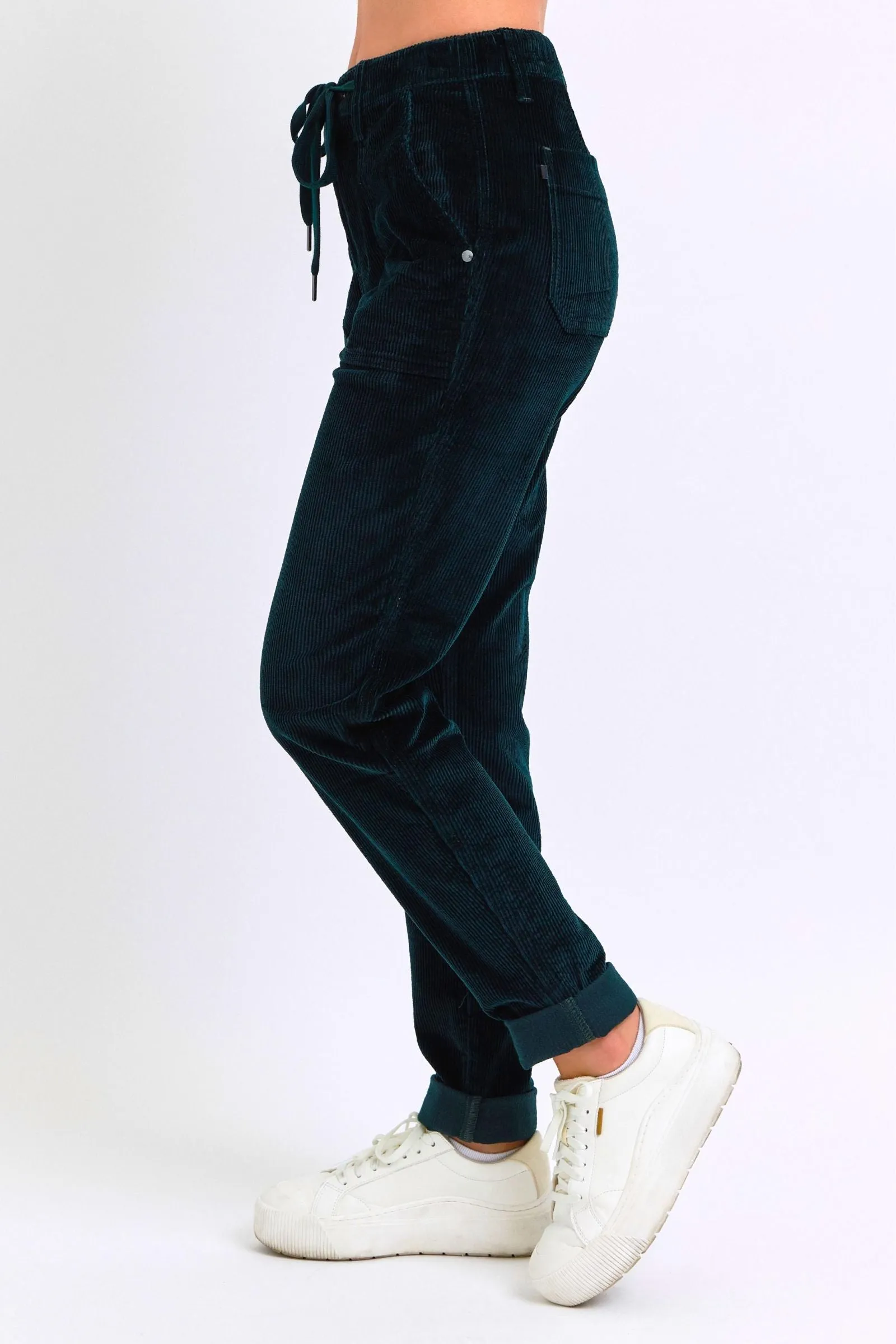 Judy Blue Reg/Plus High Waist Green Corduroy Jogger