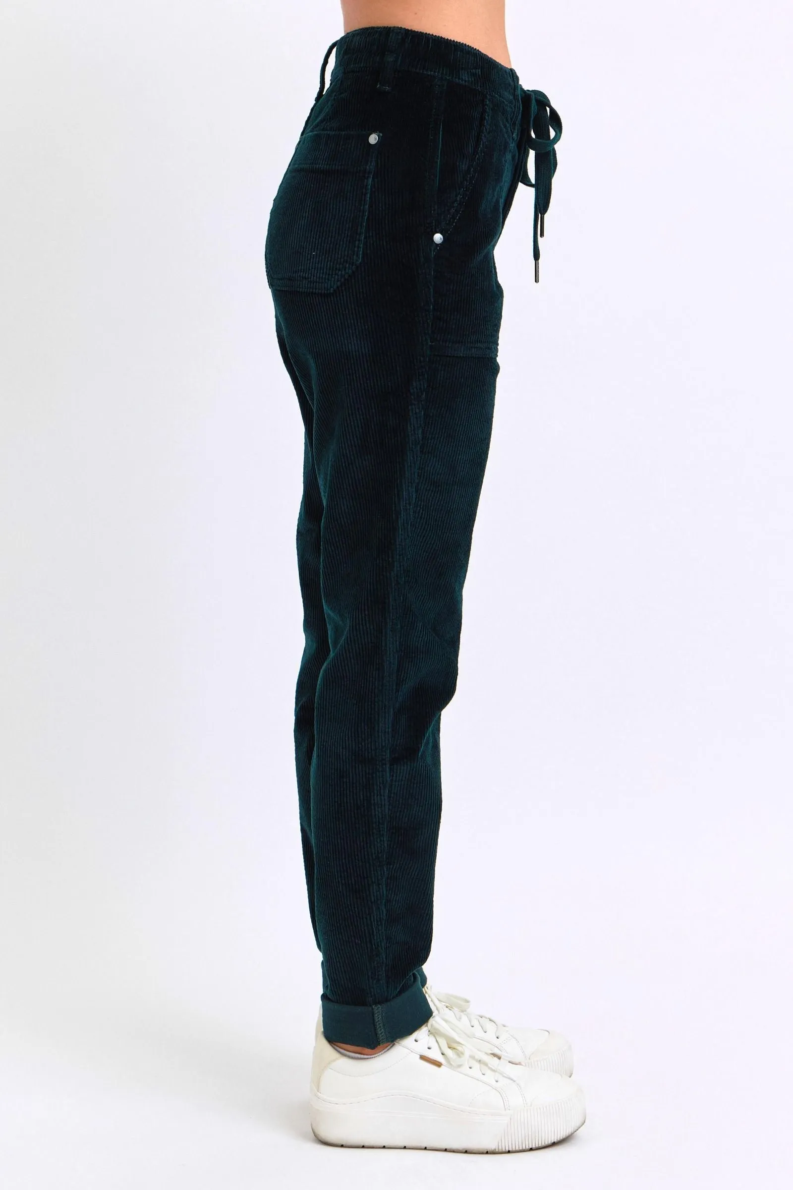 Judy Blue Reg/Plus High Waist Green Corduroy Jogger