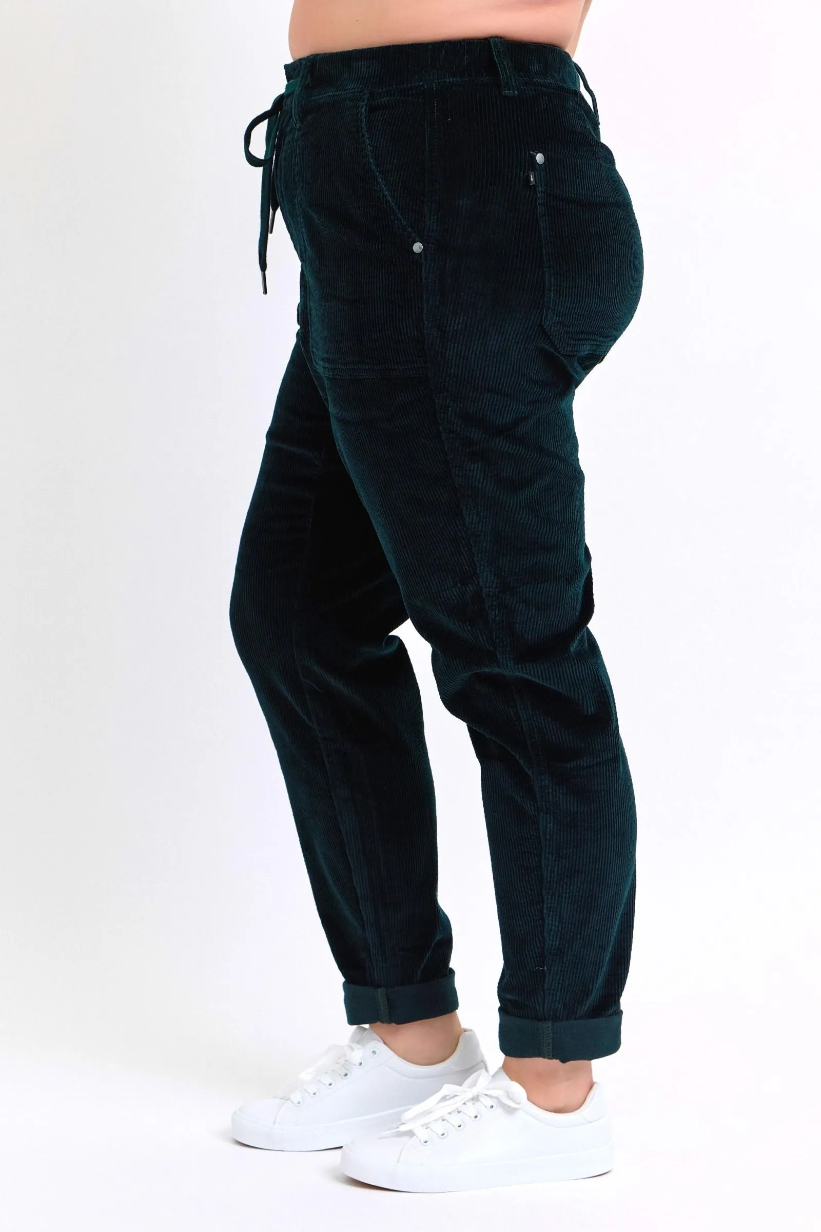 Judy Blue Reg/Plus High Waist Green Corduroy Jogger