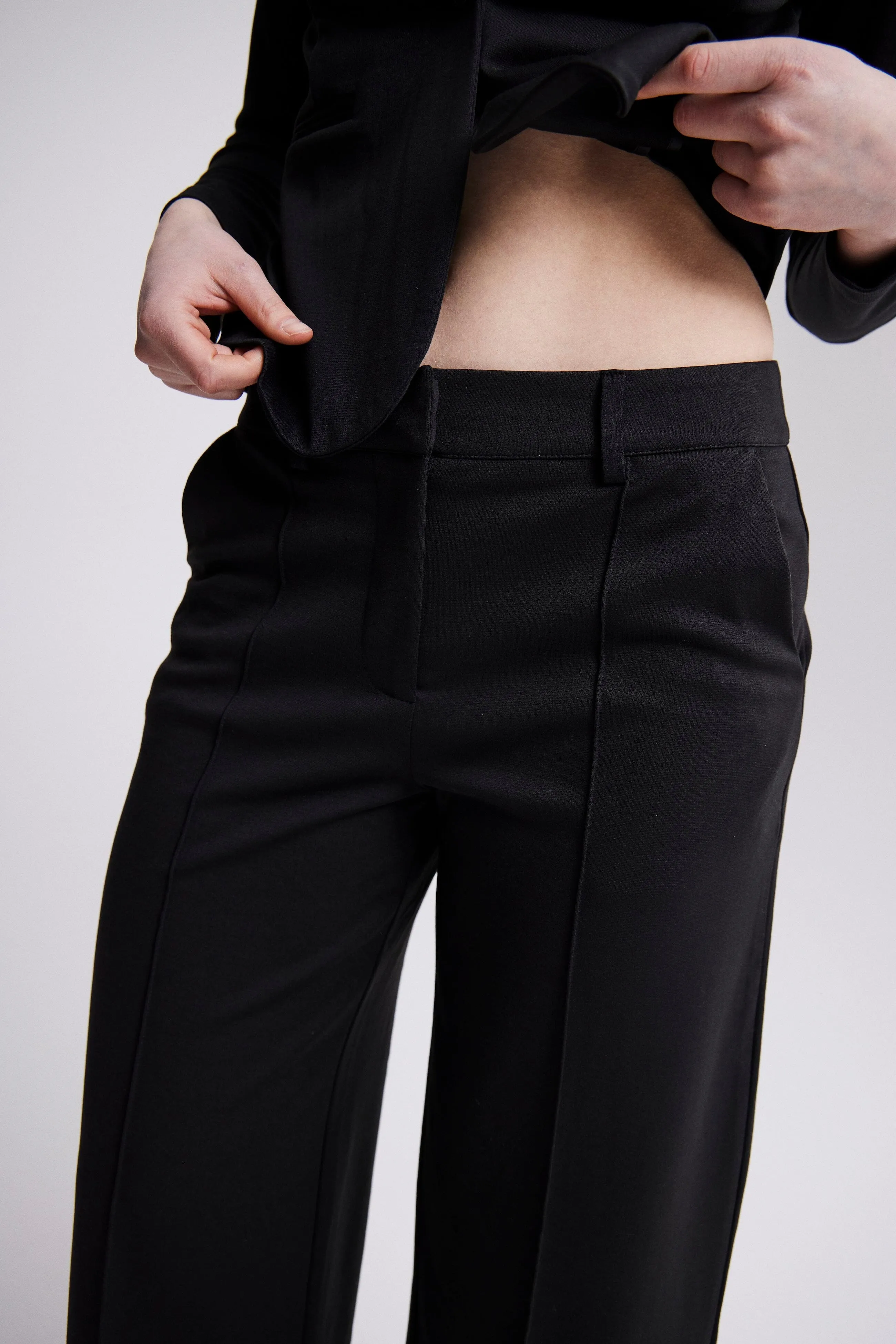 KATE OFFICE WIDE LEG TROUSER (BLK)