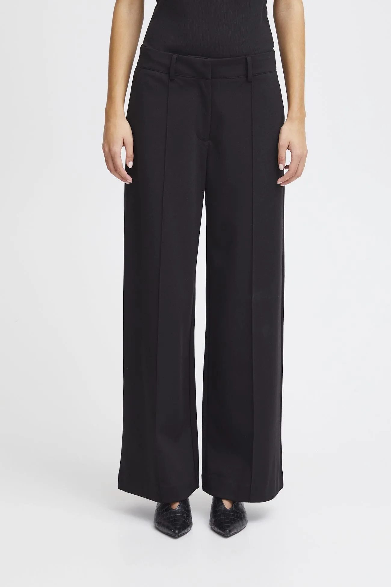 KATE OFFICE WIDE LEG TROUSER (BLK)