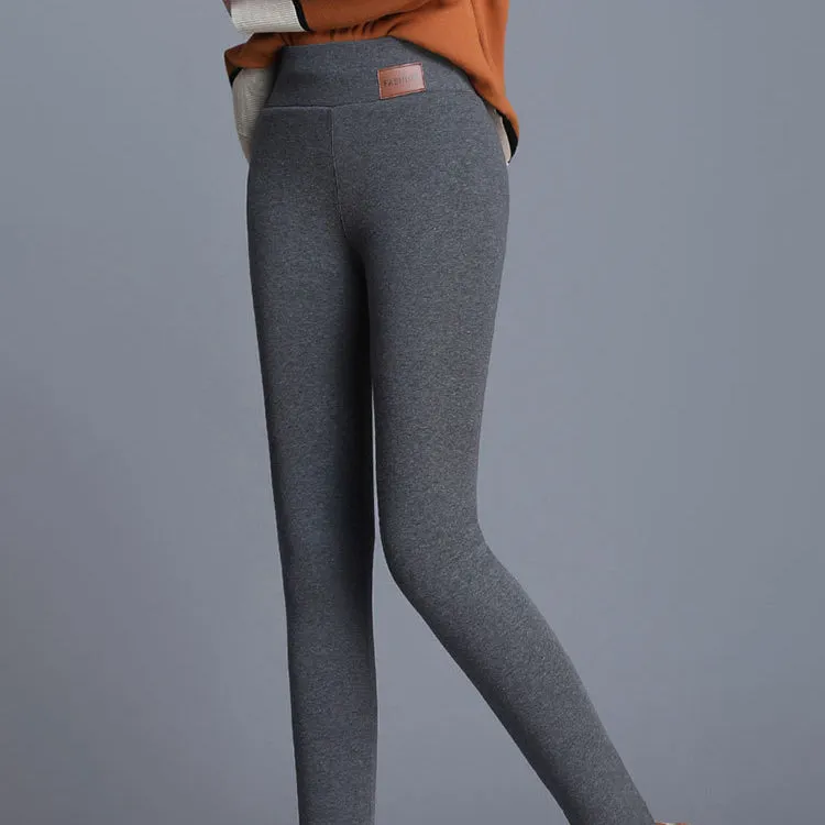 Lamb Fleece High Waist Stretch Thermal Pants