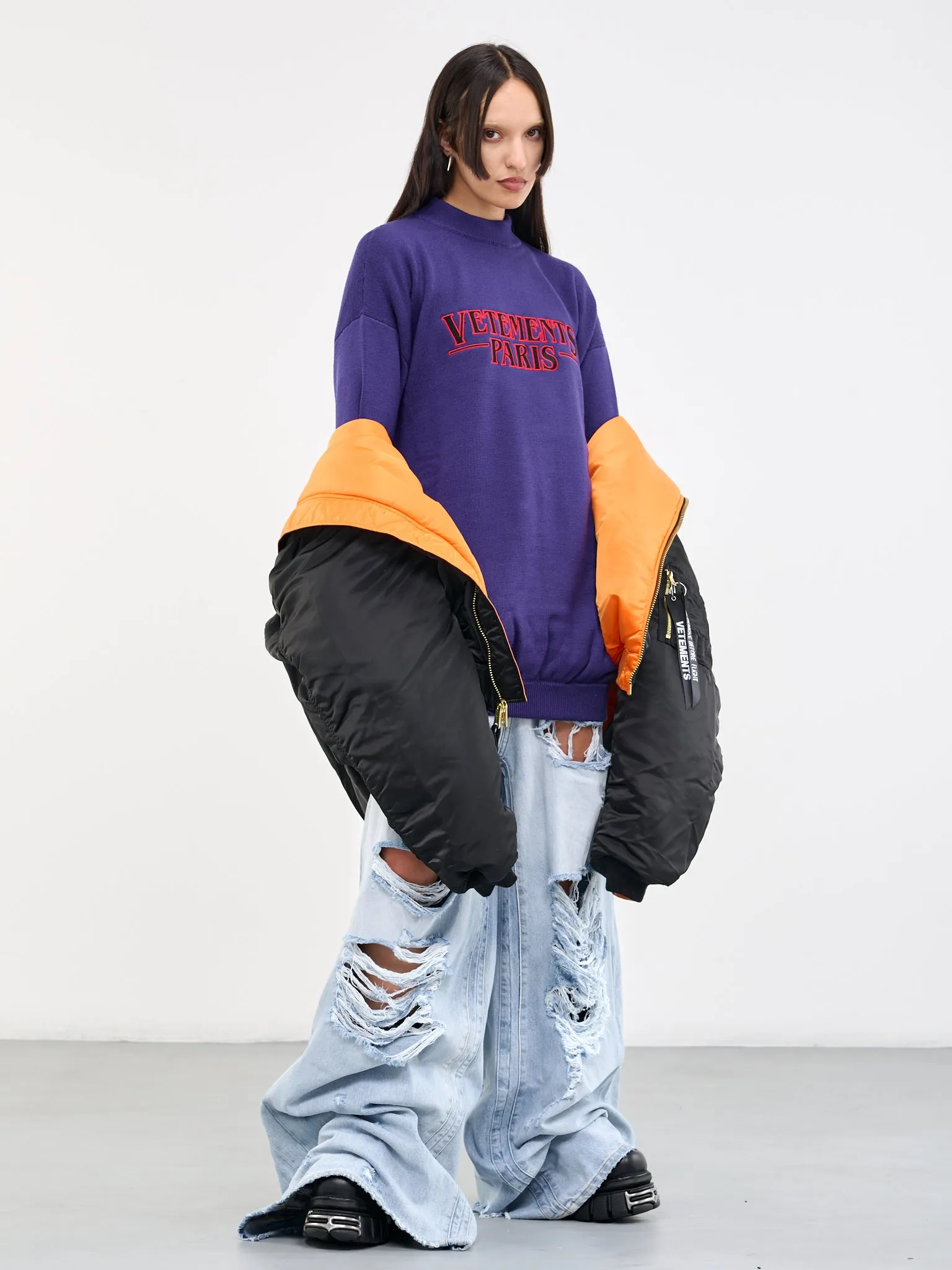 Logo Knit Sweater (UE54KN140U-9671-PURPLE)