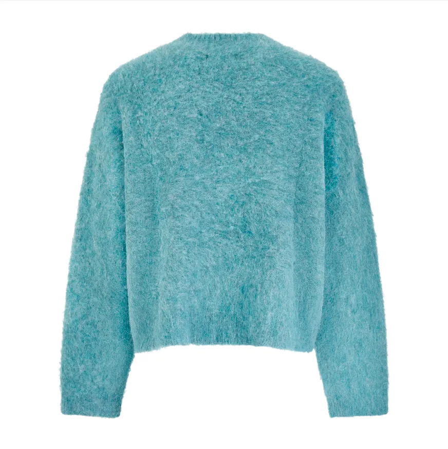 MARTINE ROSE - BRUSHED MOHAIR V-NECK JUMPER