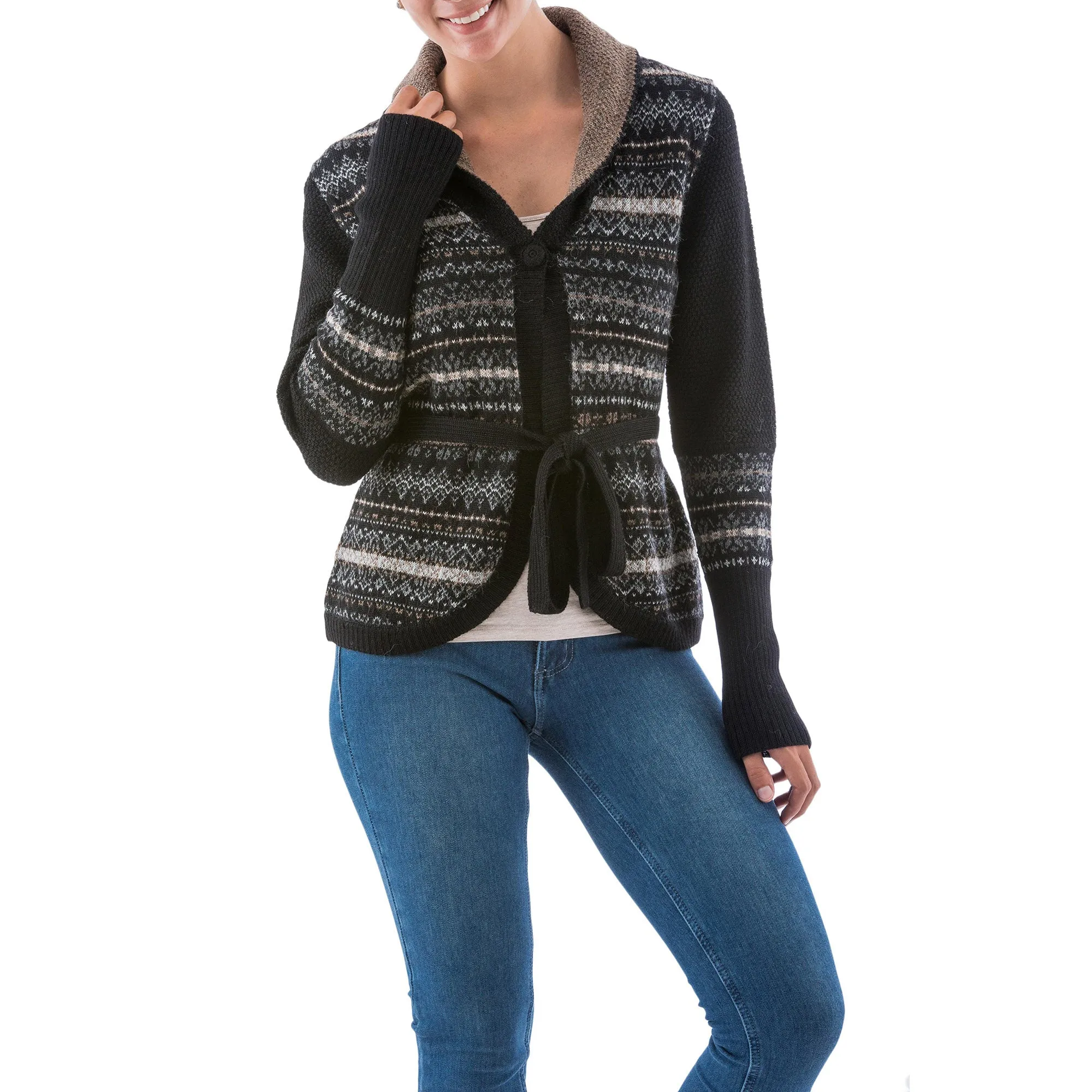 Midnight Medley Alpaca Cardigan