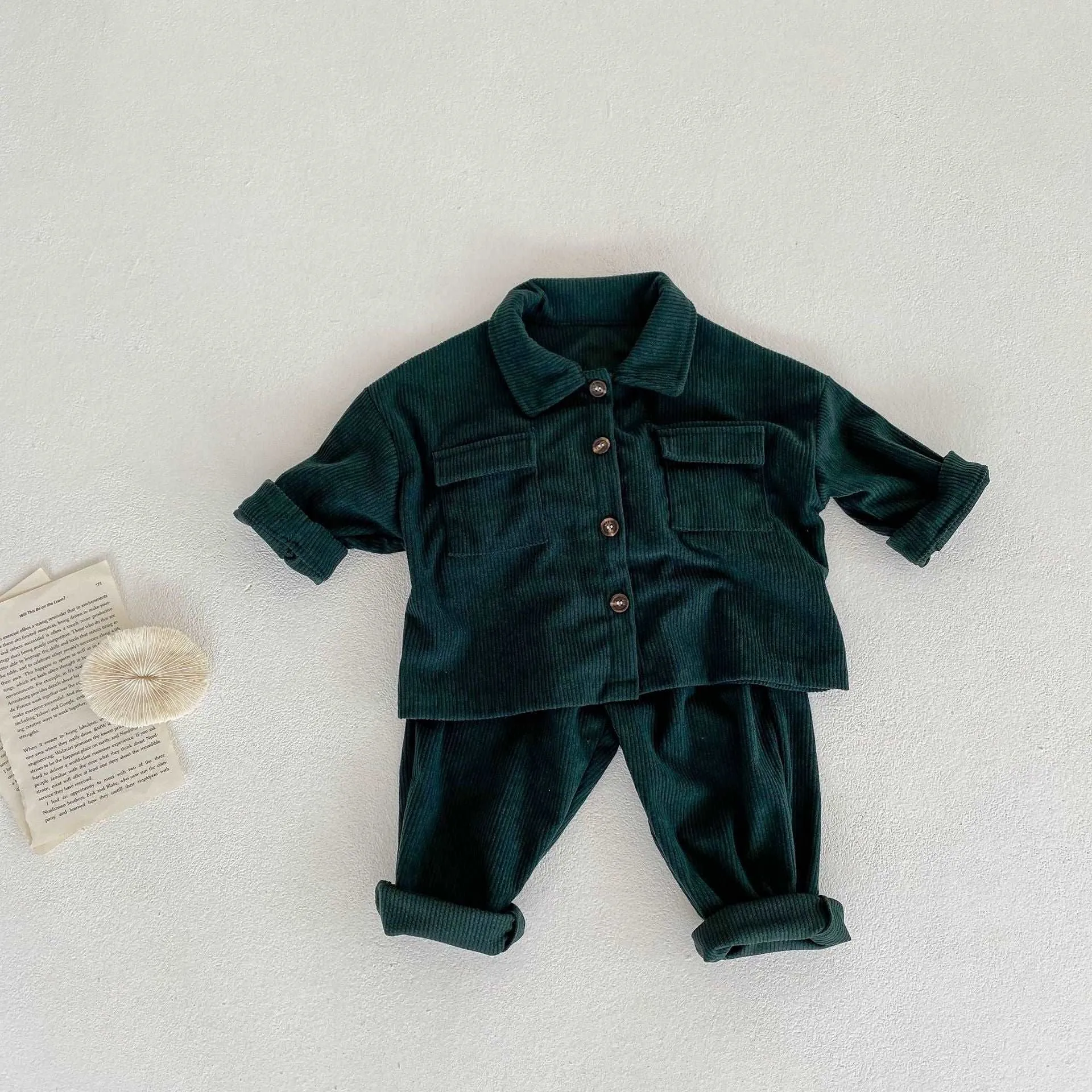 Multi Kid 2-Piece Cardigan and Corduroy Pants Set