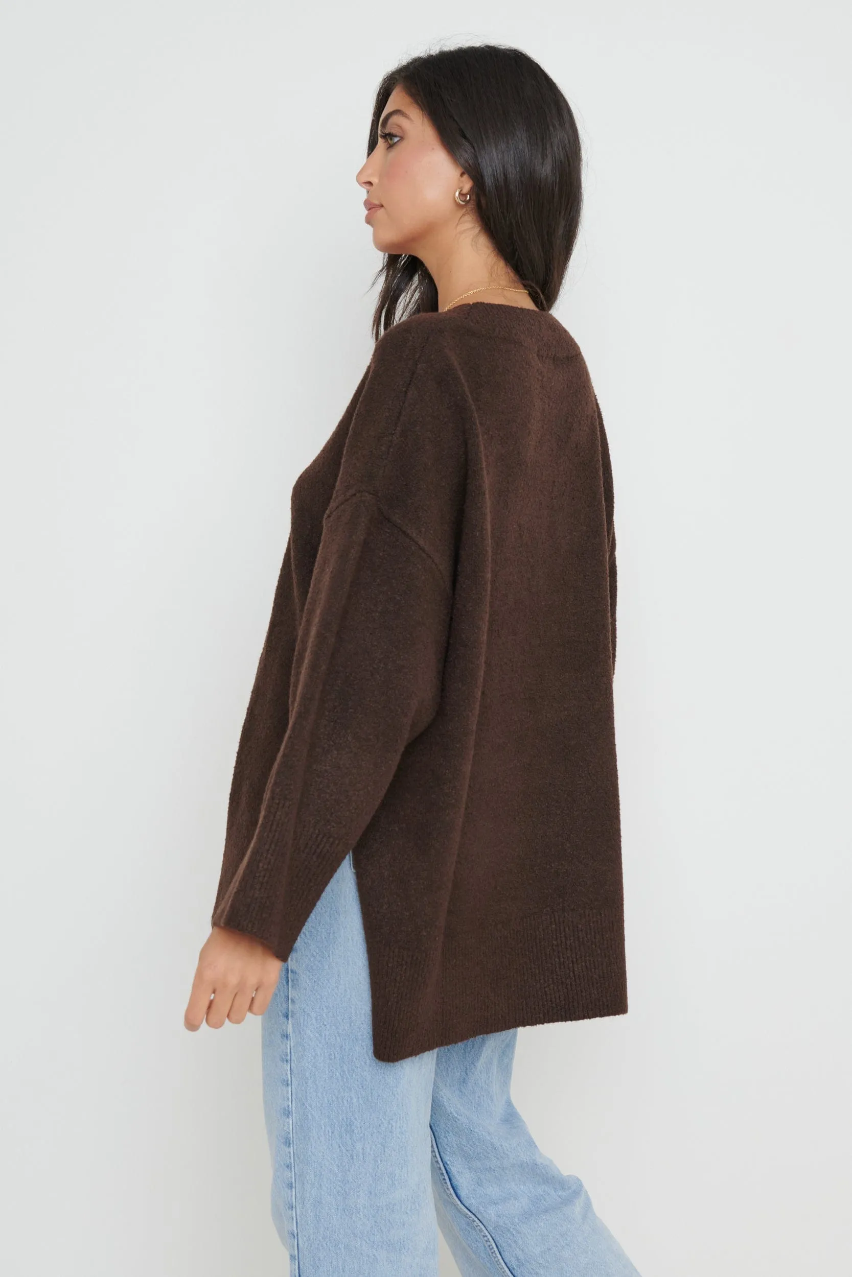 Myla Oversized Jumper - Brown