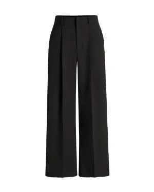 New Nostalgia Pleated Wide Leg Tailored Pants In Black