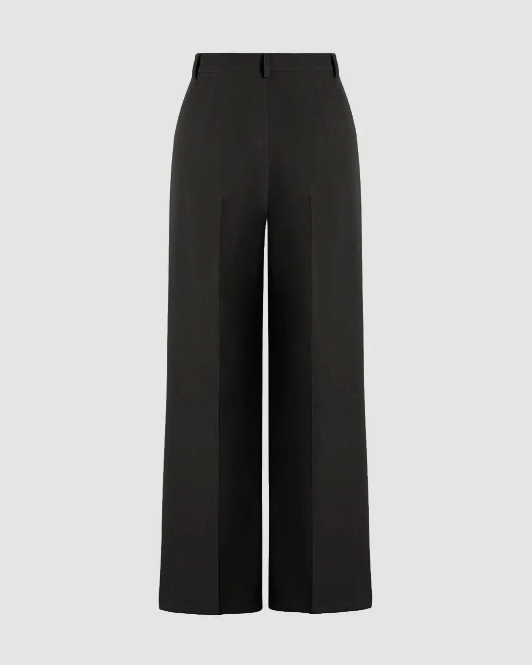 New Nostalgia Pleated Wide Leg Tailored Pants In Black