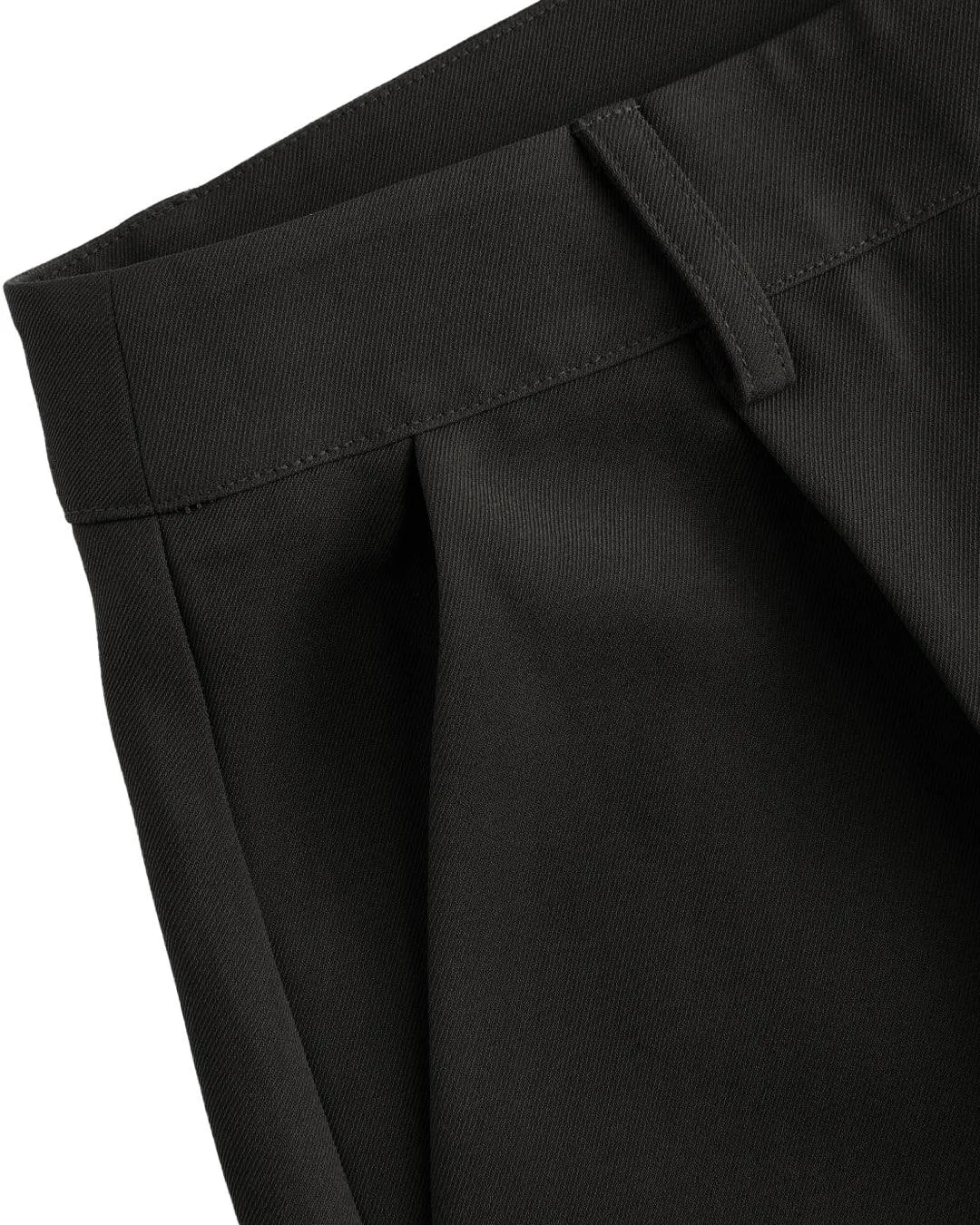 New Nostalgia Pleated Wide Leg Tailored Pants In Black