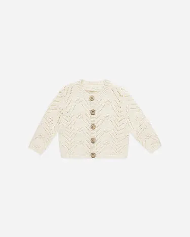 Quincy Mae Knit Cardigan, Natural