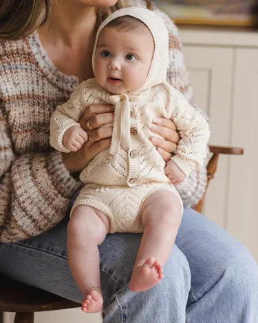 Quincy Mae Knit Cardigan, Natural