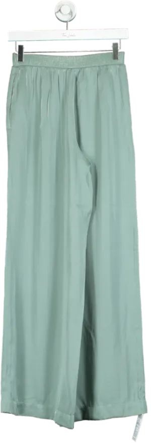 Reiss Green Wide-Leg Trousers UK 6