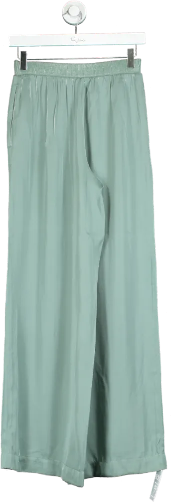 Reiss Green Wide-Leg Trousers UK 6