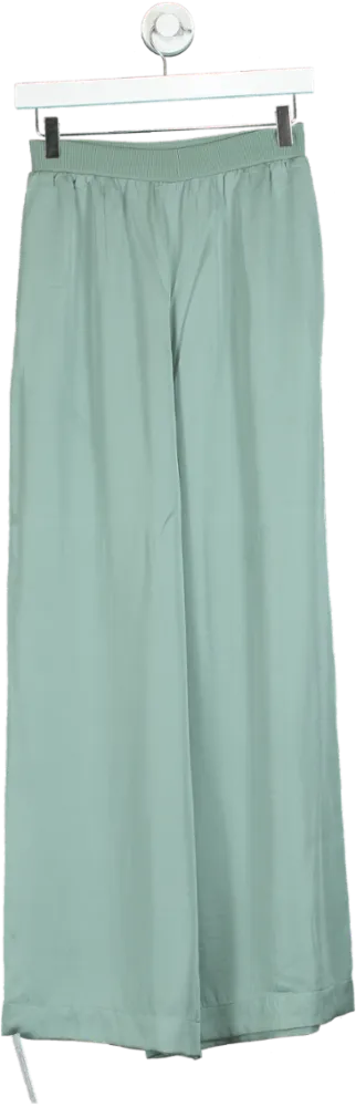 Reiss Green Wide-Leg Trousers UK 6