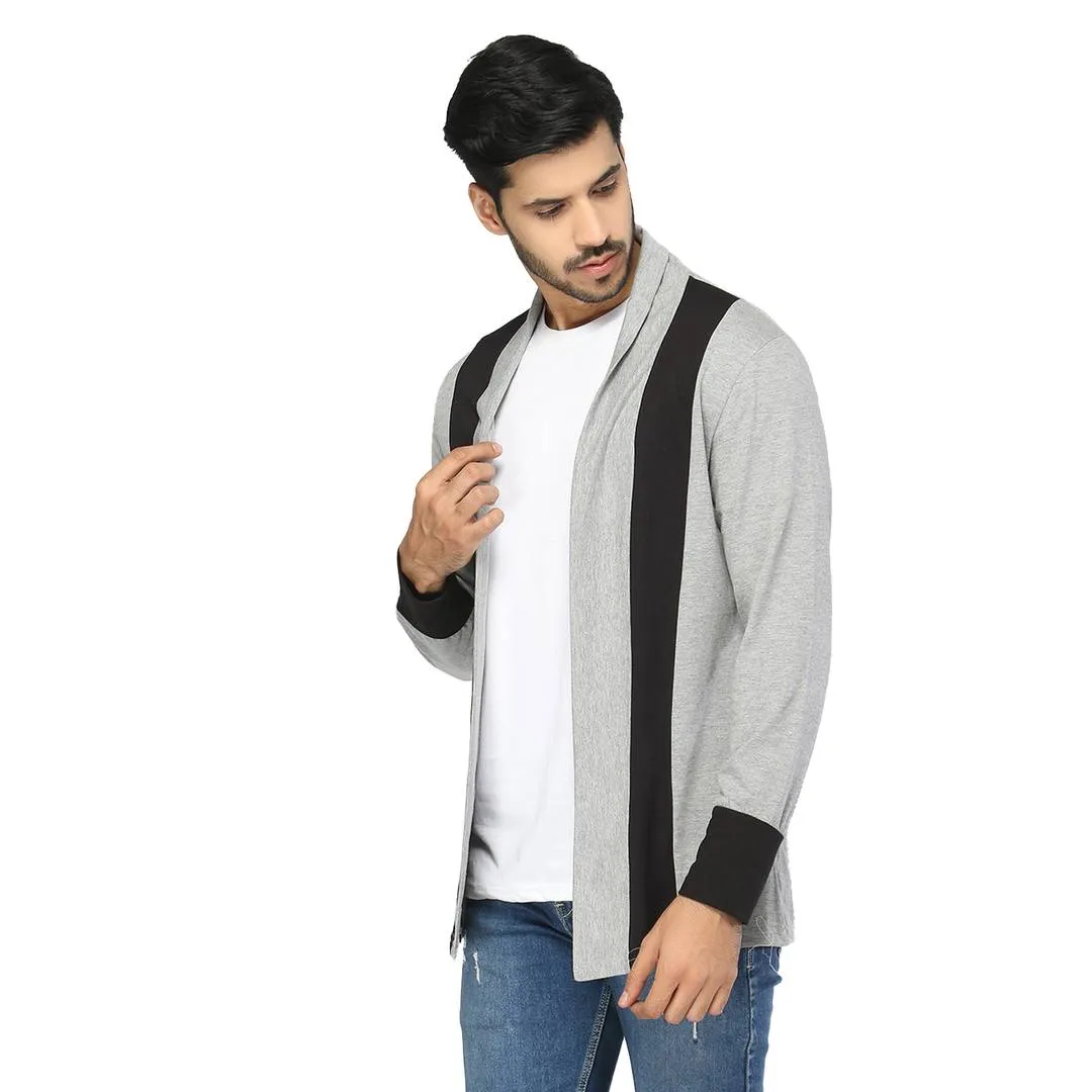 Stylish Multicoloured Cotton Colourblocked Shrug For Men