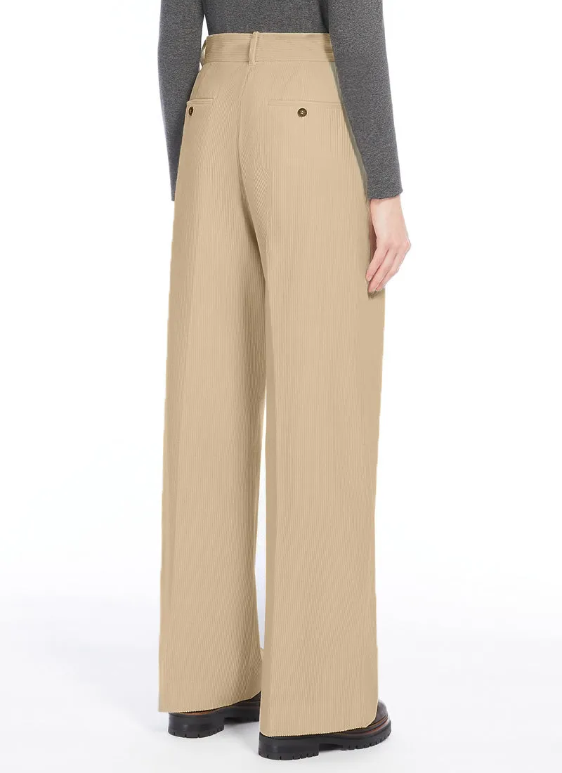 Tania Wide-Leg Velvet Corduroy Trouser