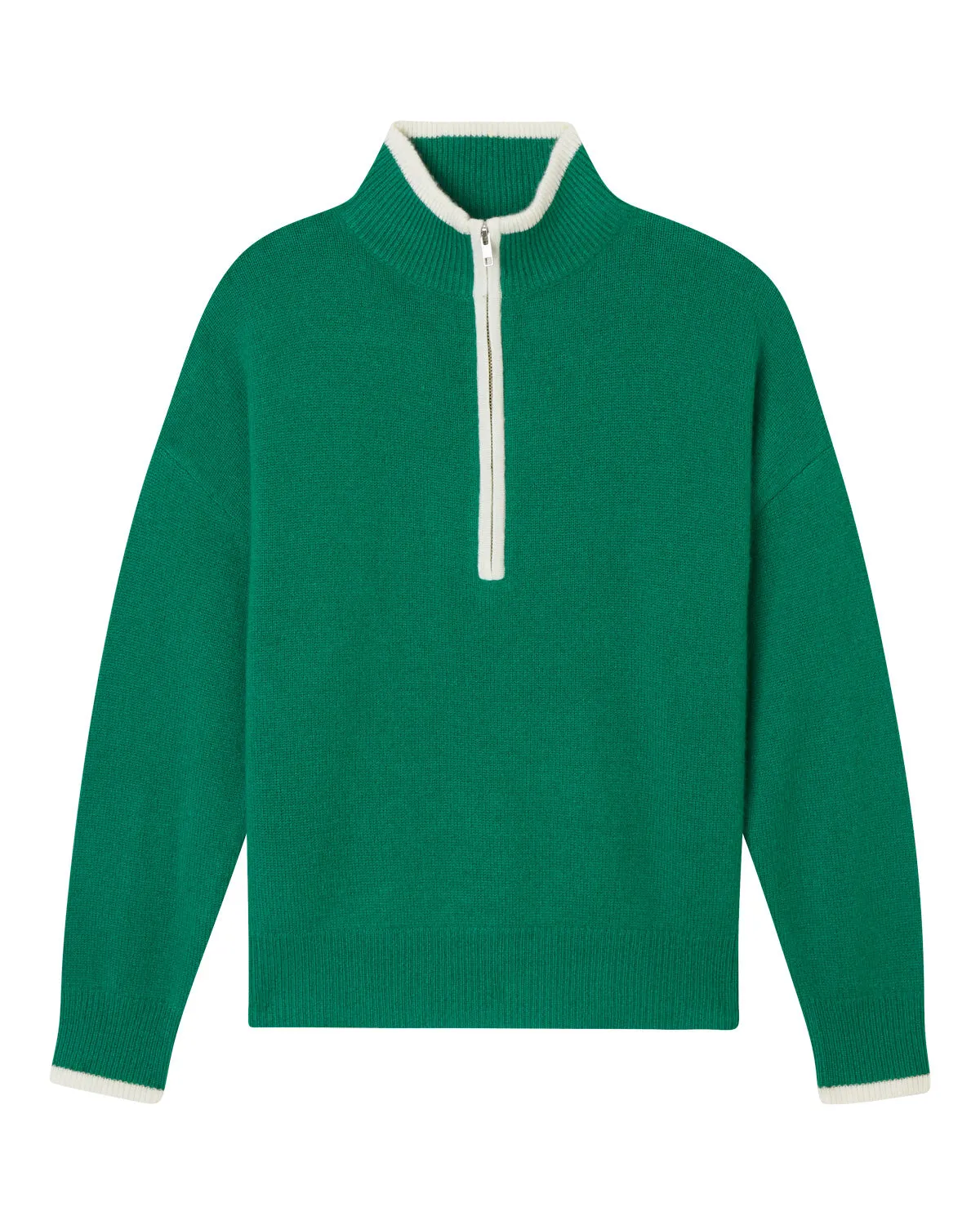 Tipped Quarter Zip Mock