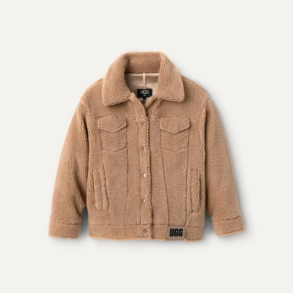 UGG Women's Frankie UGGfluff Trucker Jacket In Camel