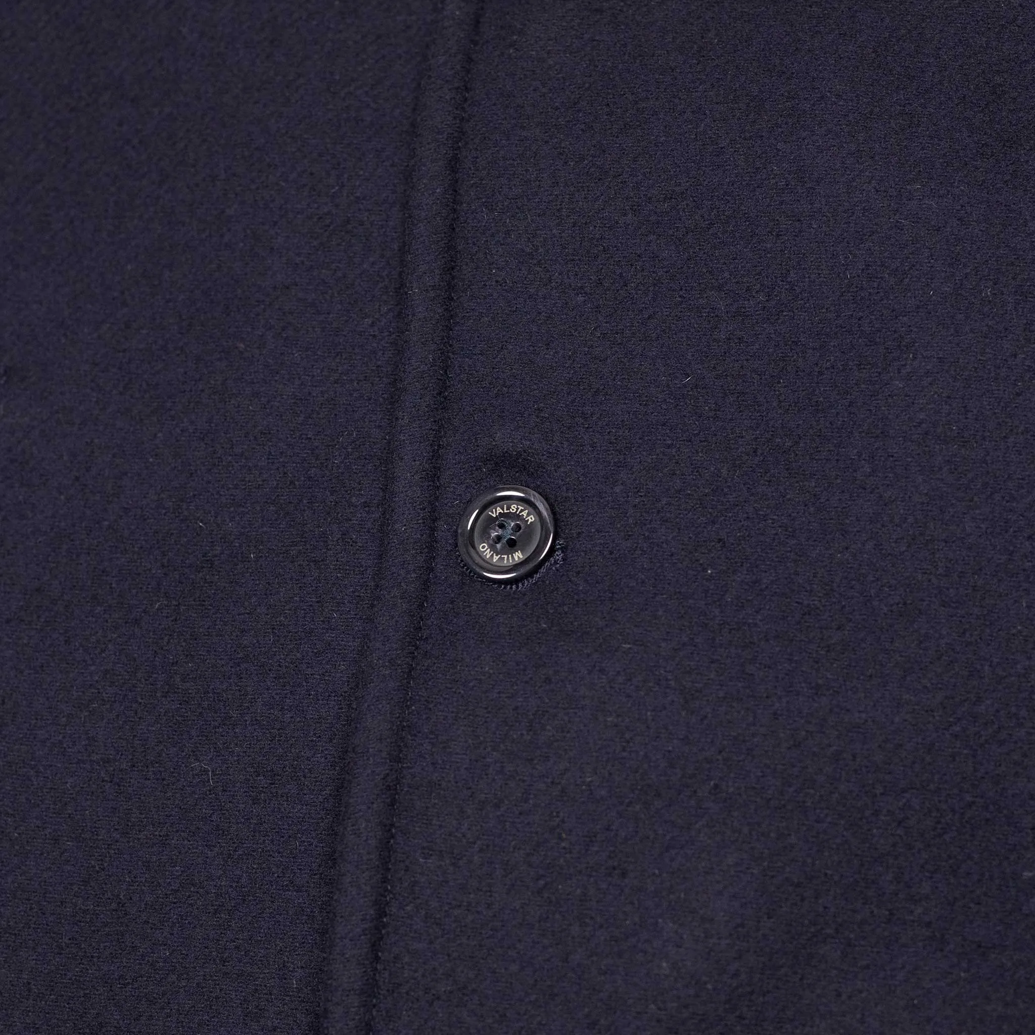 Vittorio raglan coat, navy wool felt