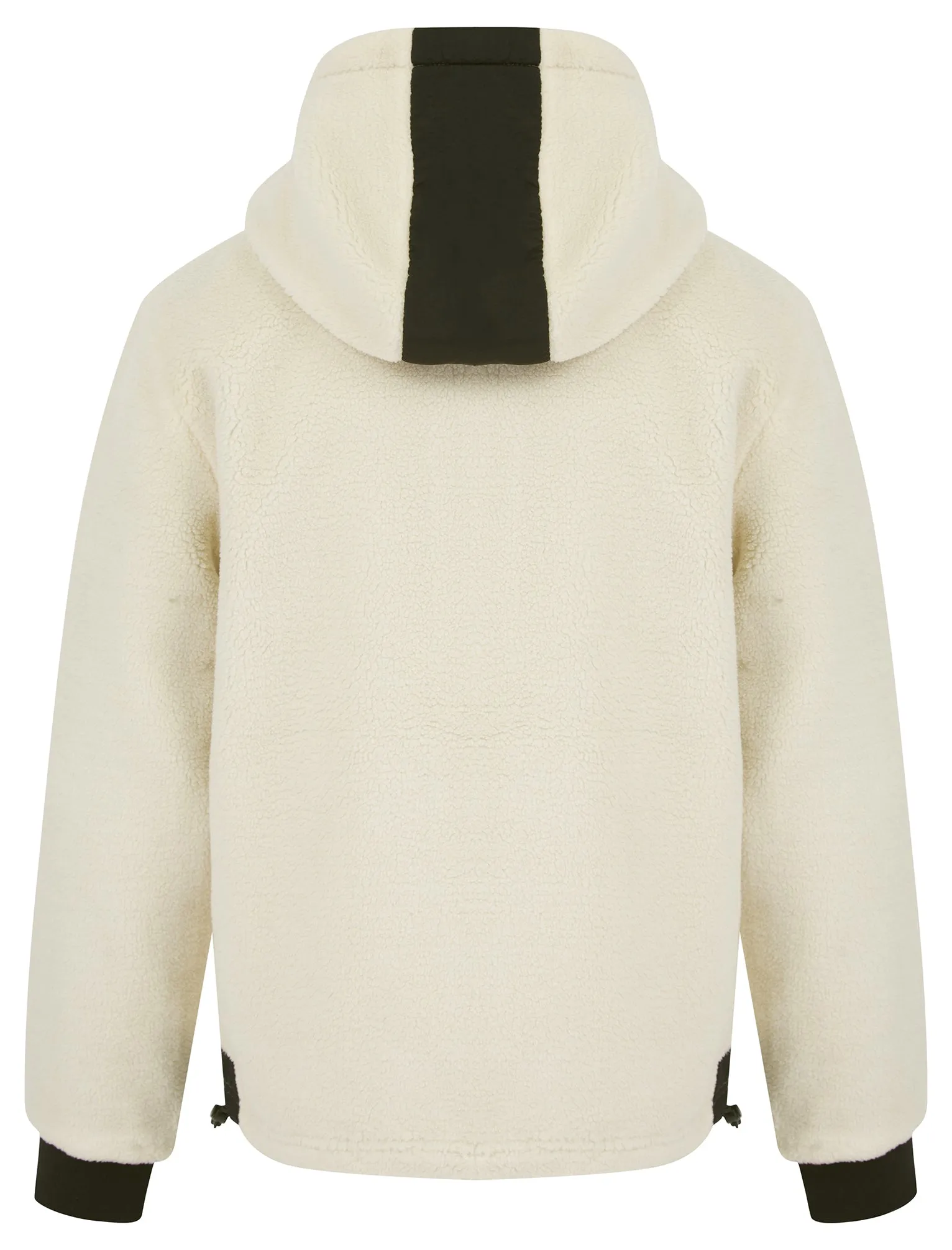 Wafai Hooded Teddy Borg Fleece Jacket Top in Natural - Tokyo Laundry