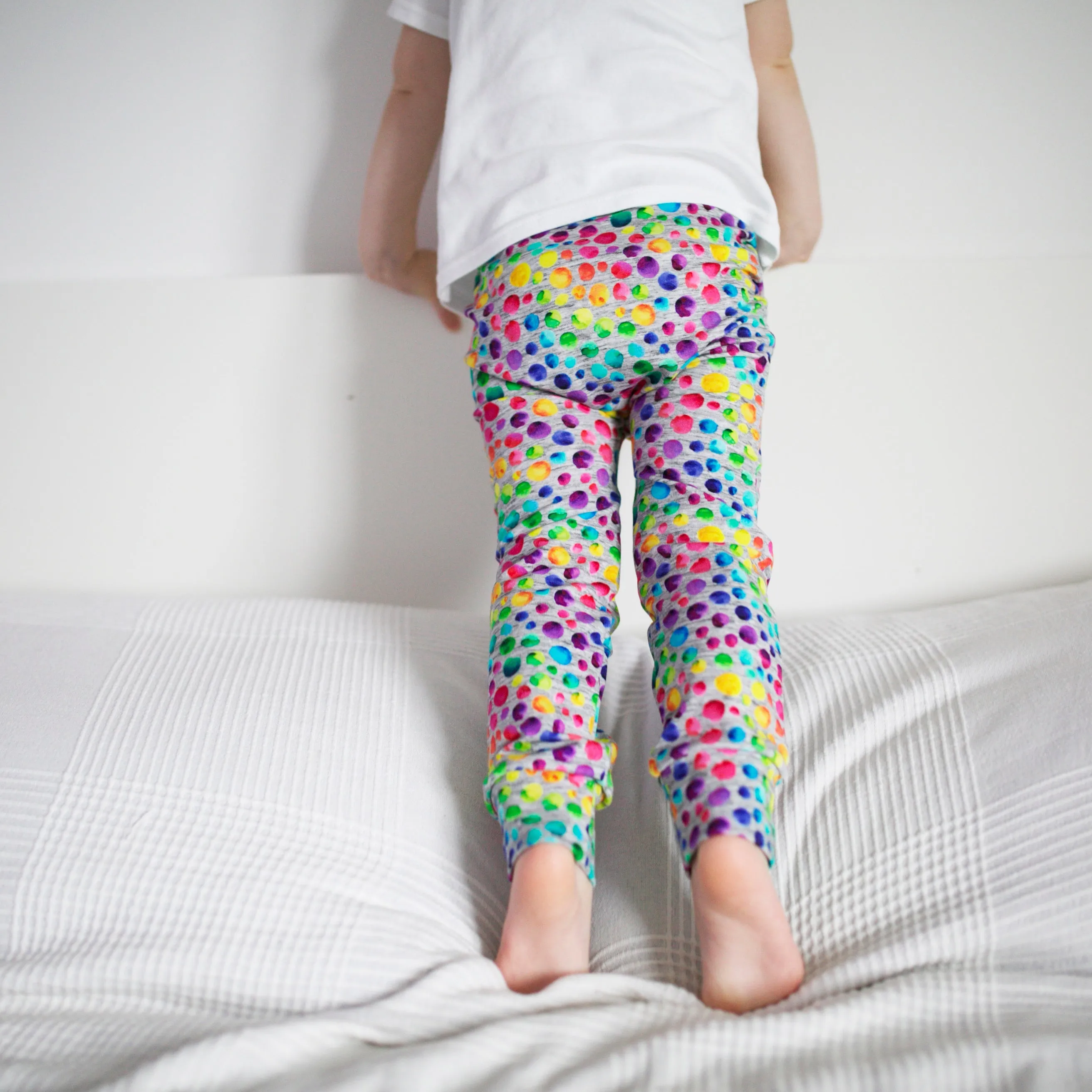 Warm Rainbow Dots Leggings