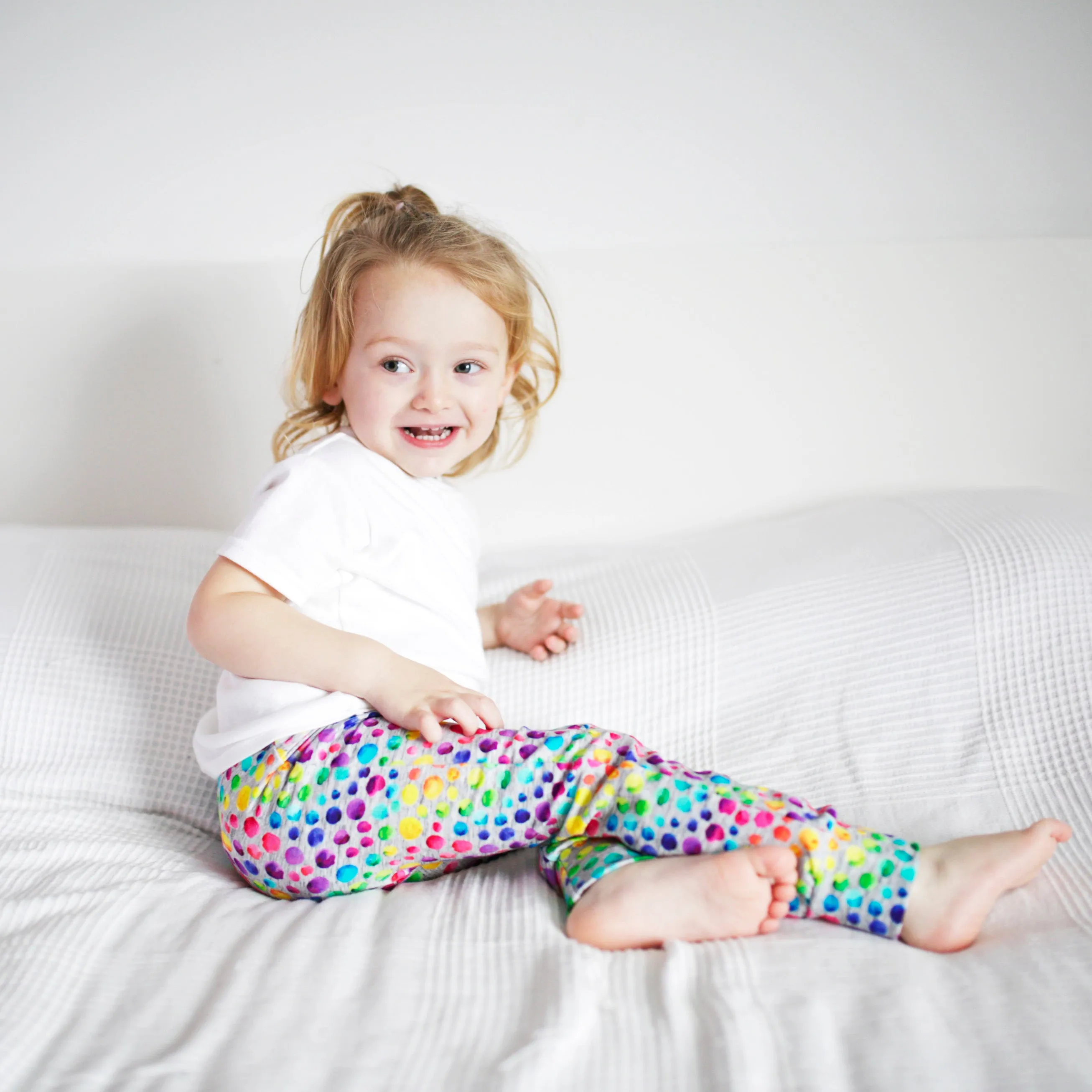 Warm Rainbow Dots Leggings