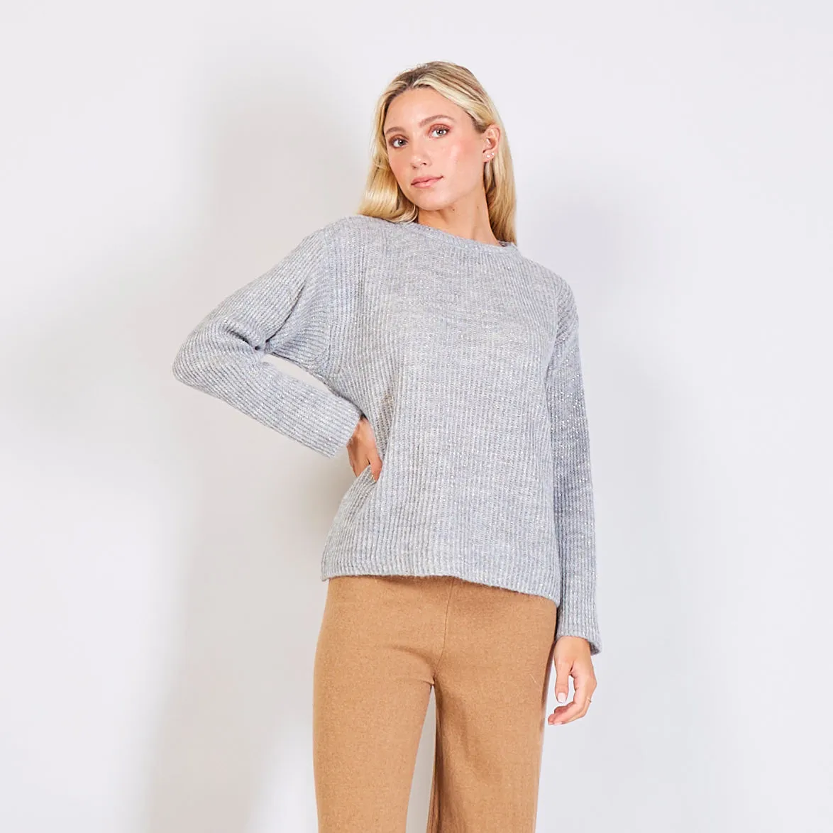 Wholesale chunky-knit mohair sweater