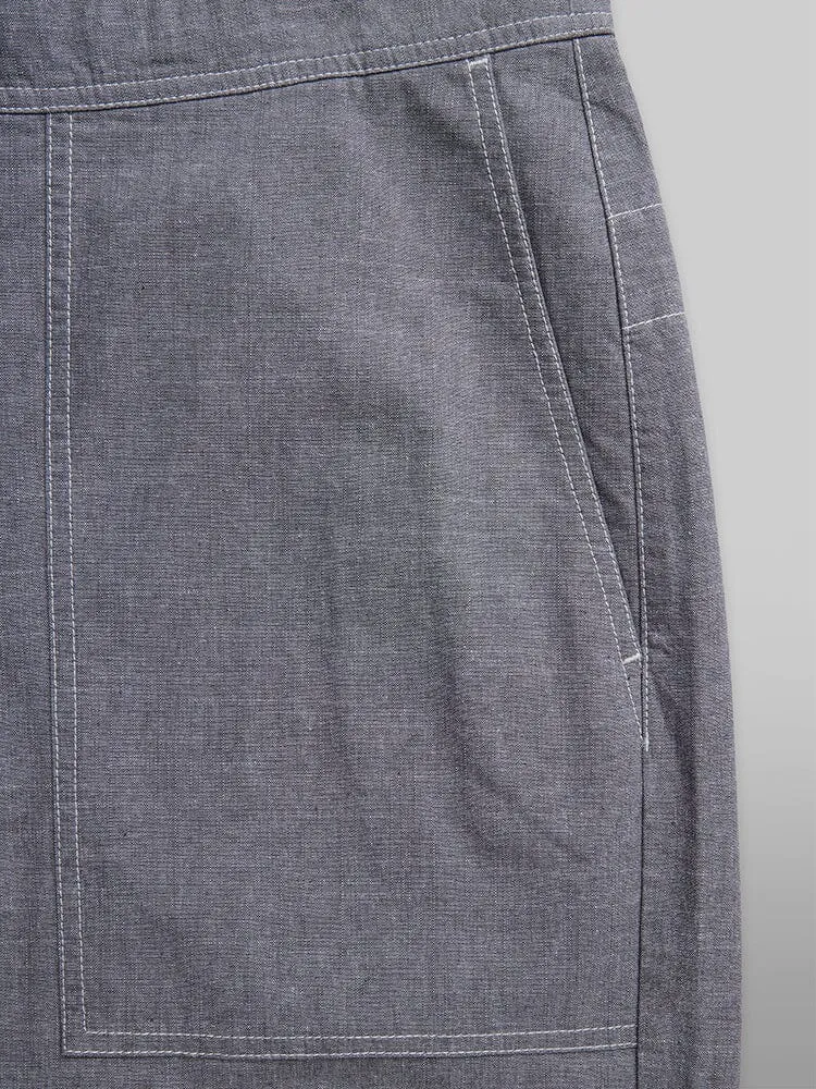 WIDE LEG COTTON TROUSER